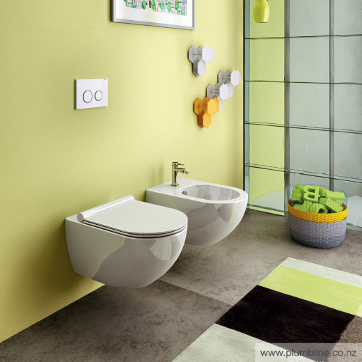 Sfera Rimless Wall Hung Toilet With Slim Seat
