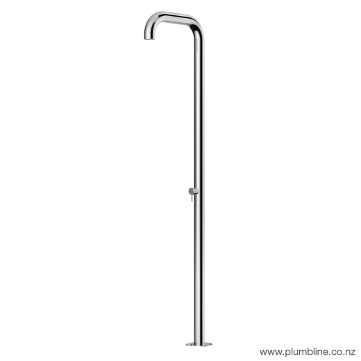 Boss Outdoor Shower With Mixer Brushed Stainless Steel
