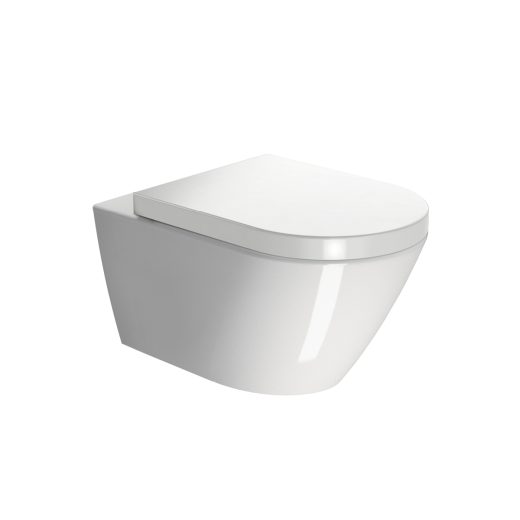 Kube X Rimless Wall Hung Toilet with Thick Seat White