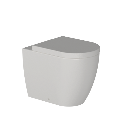 Zen II Rimless Floor Mount Toilet With Thick Seat Matt White