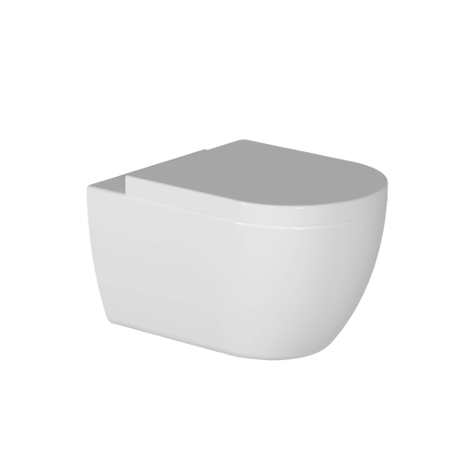 Zen II Rimless Wall Hung Toilet With Thick Seat White