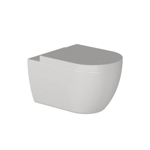 Zen II Rimless Wall Hung Toilet With Thick Seat Matt White