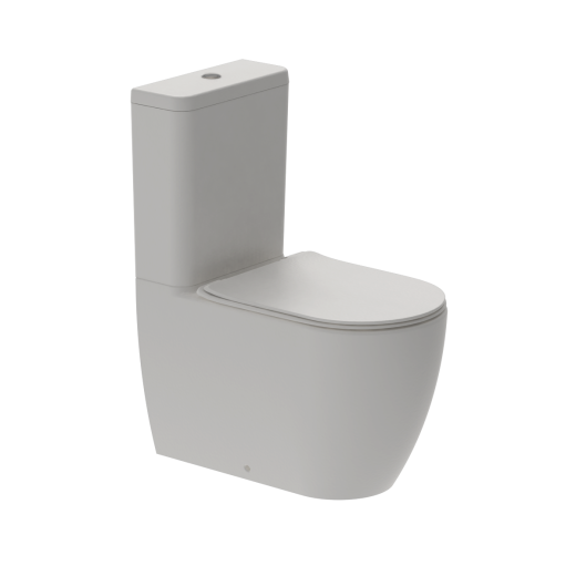 Zen II Rimless Back To Wall Toilet Suite With Slim Seat Matt White