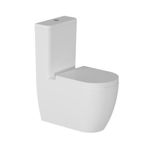 Zen II Rimless Back To Wall Toilet Suite With Thick Seat White