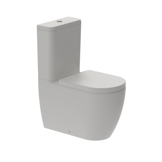 Zen II Rimless Back To Wall Toilet Suite With Thick Seat Matt White