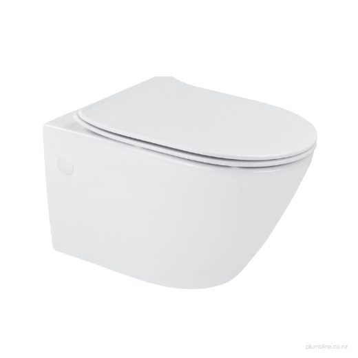 Zen Rimless Wall Hung Toilet With Slim Seat