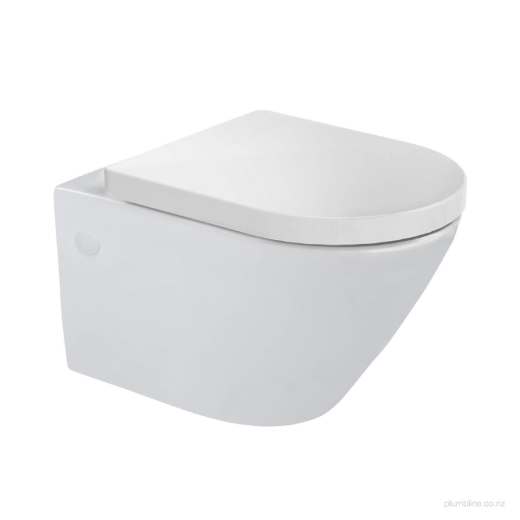 Zen Rimless Wall Hung Toilet With Thick Seat