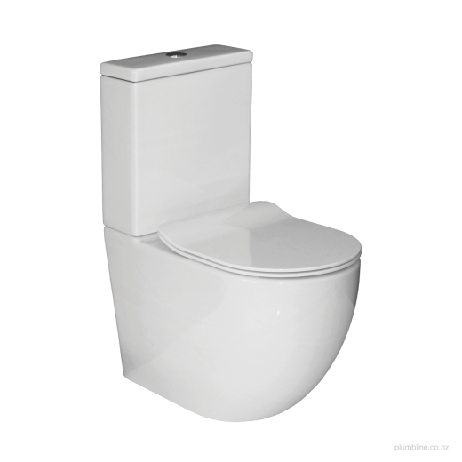 Zen Rimless Back To Wall Toilet Suite Slim Seat