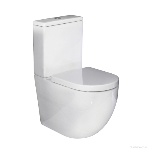 Zen Rimless Back To Wall Toilet Suite Thick Seat