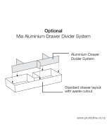 Mia 1200 Aluminium Drawer Divider System